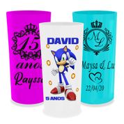 Kit 20 Copos Long Drink Translucido Personalize Sua Arte Aqui Com Foto e Datas Comemorativas 350ml