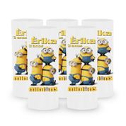 Kit 40 Copos Long Drink Aniversario Minions Personalizados