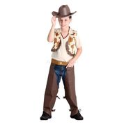 Fantasia Cowboy Infantil Luxo Com Colete Calça e Chapéu