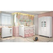 Conjunto para Quarto Carolina Baby Quarto Infantil Completo Branco Brilho