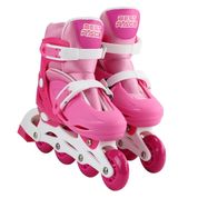 Patins Roller Com Led Rodas Infantil  Ajustável 32 Ao 35