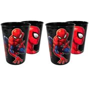 Kit 2 Copos Infantil do Homem Aranha Spiderman DC 320ML Livre de BPA