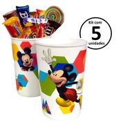 Kit 5 Copos Mickey para Doces Decoração e Lembranças de Festa Infantil