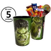 Kit 5 Copos do Hulk Lembrancinha Doces e Decoração de Festa Infantil