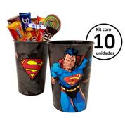 Kit 10 Copos Super Homem para Doces e Lembranças de Festa Infantil