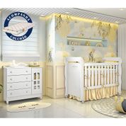 Conjunto para Quarto Carolina Baby Infantil Branco Brilho