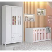 Conjunto para Quarto Carolina Baby de Bebê Branco Brilho