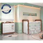 Conjunto para Quarto Carolina Baby Infantil Branco Amadeirado