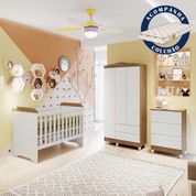 Conjunto para Quarto Carolina Baby Infantil Completo Amadeirado