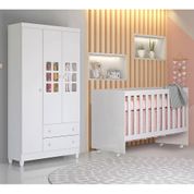 Conjunto para Quarto Carolina Baby de Bebê Branco Brilho