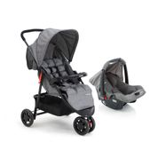 Carrinho de Bebê Com Bebê Conforto Voyage Delta Ts Duo Cinza