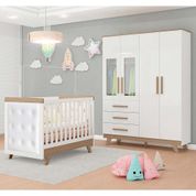 Conjunto para Quarto MOVEIS PEROBA Infantil Branco,Carvalho