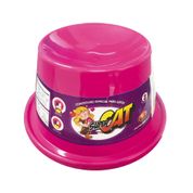 Comedouro Plástico Gato Super Cat - 200 Ml - Rosa - Furacão Pet