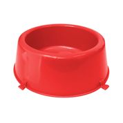 Comedouro Plástico Classic N1 - 370 Ml Vermelho - Furacão Pet