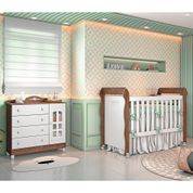 Conjunto para Quarto Carolina Baby de Bebê Branco Fosco,Amadeirado