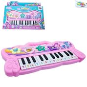 MINI PIANO MUSICAL ELETRONICO SOM E LUZ SOM DE BICHINHOS VERDE TECLADO INFANTIL ROSA