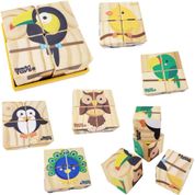 Brinquedo Encaixe Cubos Quebra-Cabeça - Aves