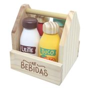 Coleção Comidinhas - Kit Bebidas Madeira infantil