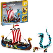 Lego Creator Navio Viking e a Serpente de Midgard 31132