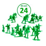 Kit Militar 24 Bonecos Soldadinhos do Exército de Plástico Toy Master