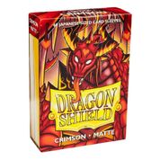 Dragon Shield Matte 60 Sleeves Japanese Size Crimson