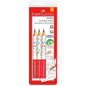 Lápis de escrever jumbo triangular Kit 3 unidades Faber Castell