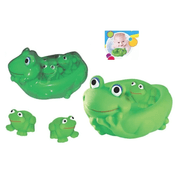 Brinquedo de Banho e Saboneteira Família Sapinho 4 Peças