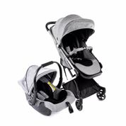 Carrinho com Bebê Conforto Travel System Legend Duo Fly Infanti Grey Bold