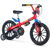 Bicicleta Infantil Aro 16 Spider Man com Rodinhas Homem Aranha Nathor