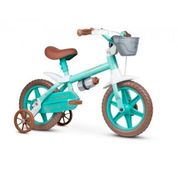 Bicicleta Infantil Aro 12 com Rodinha Antonella Baby Verde Nathor