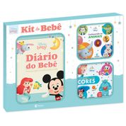 Kit Livro do Bebê Disney - 1 Diário e 2 Livros para Bebe