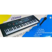 TECLADO MUSICAL INICIANTE 61 TECLAS C MICROFONE E USB BW137