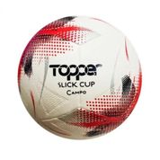 Bola de Futebol Campo Topper Slick Cup Branco e Vermelho - Branco+Vermelho