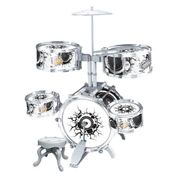 BATERIA INFANIL COMPLETA GRANDE ESTILO PROFISSIONAL PEDAL E BANQUETA MUSICAL MENINO MENINA