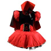 Fantasia Vampirinha Infantil Vestido de Halloween Com Capa GG 11 - 12