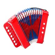 SANFONA MINI ACORDEON INFANTIL 3 BAIXOS GAITA ESTILO PROFISSIONAL VERMELHO