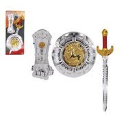 KIT CAVALERIO MEDIEVAL PARA LUTA BATALHA ESPADA ESCUDO MAO DE FERRO BRINQUEDO INFANTIL MENINOS