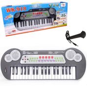 TECLADO MUSICAL ELETRONICO BRINQUEDO INFANTIL PIANO KARAOKE MICROFONE GRAVADOR 37 TECLAS ESTILO PROFISSIONAL