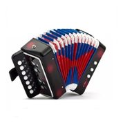 SANFONA MINI ACORDEON INFANTIL 3 BAIXOS GAITA ESTILO PROFISSIONAL PRETO