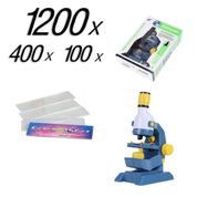 MINI MICROSCOPIO LABORATORIO COMPLETO PARA ESTUDOS ESTUDANTE AUMENTO 1200X
