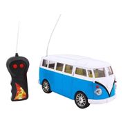 KOMBI CONTROLE REMOTO CARRINHO CLASSICO ACENDE FAROL RETRO COM LUZ AZUL