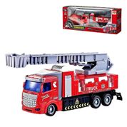 CAMINHAO DE BOMBEIRO CARRINHO DE CONTROLE REMOTO COM LUZ ESCALA 1:48 4 FUNCOES BRINQUEDO INFANTIL