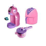 Brinquedo Cozinha Infantil Air Fryer + Cafeteira + Panela de Pressão