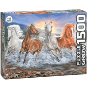 Quebra Cabeça Puzzle 1500 Peças Cavalos Selvagens Grow