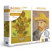 Quebra-Cabeça 1000 Peças Van Gogh Retrato Girassois Toyster