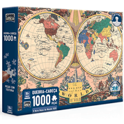 Quebra-Cabeça 1000 Peças O Novo Mapa Do Mundo 1928 Toyster