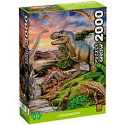 Quebra Cabeça Puzzle 2000 Peças Dinossauros 04266 Grow