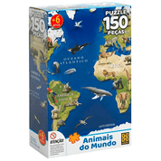 Quebra Cabeça Puzzle Animais do Mundo 150 pcs Grow