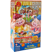 Puzzle Progressivo Monte E Conte Três Porquinhos Grow 03561