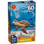 Quebra Cabeça Puzzle 60 Peças Fundo Do Mar Grow